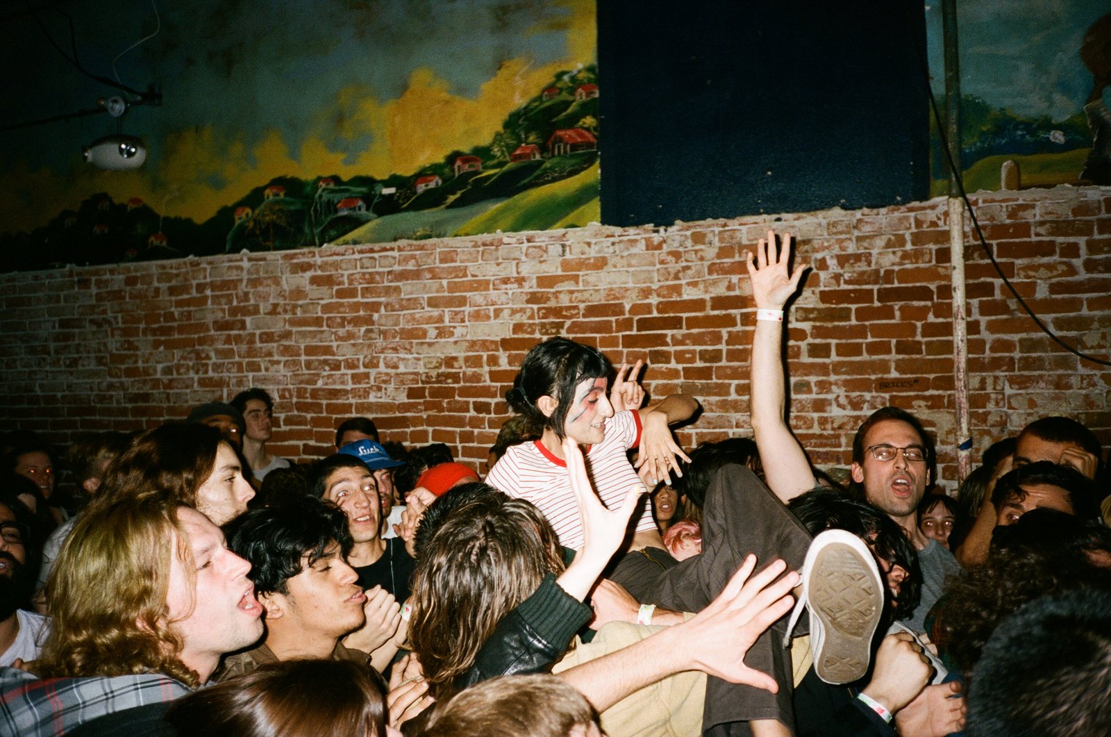 Crowd surfin' dudette during TOGETHER Pangea